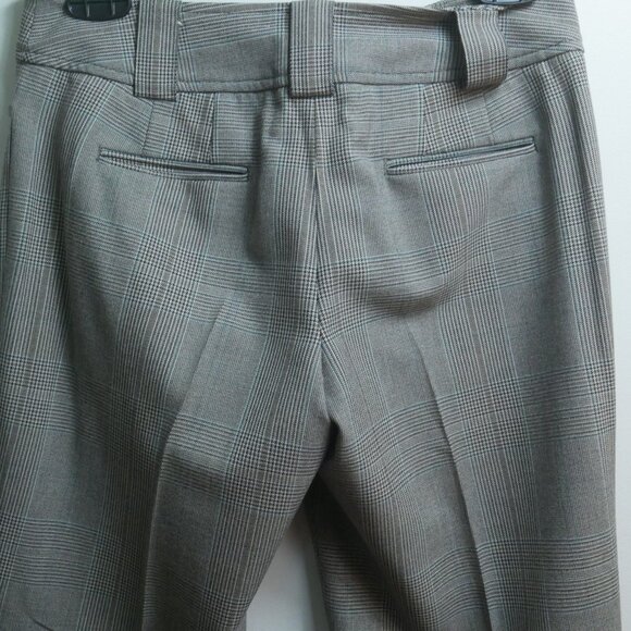 Ann Taylor LOFT Gray Plaid Dress Pants - Houndstooth Pattern - Women's Size 0P - Picture 10 of 13